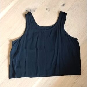 Cropped vintage black sleeveless shell